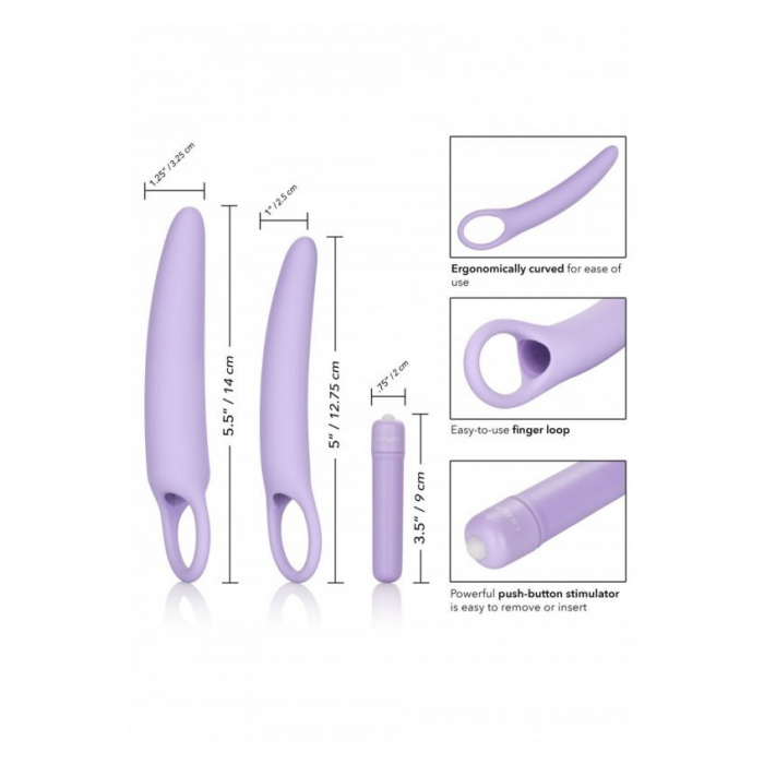 DILATADOR SILICONA PREMIUM SET 2 PIEZAS & VIBRADOR
