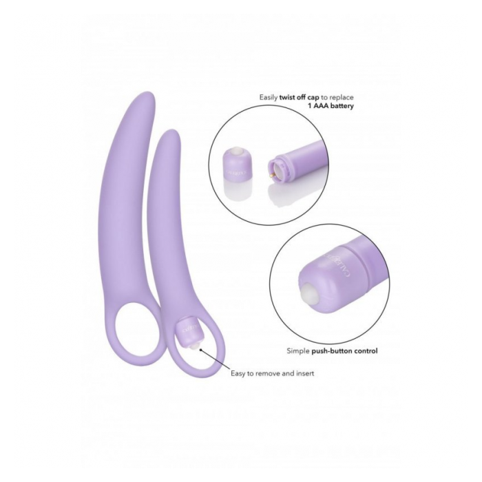 DILATADOR SILICONA PREMIUM SET 2 PIEZAS & VIBRADOR