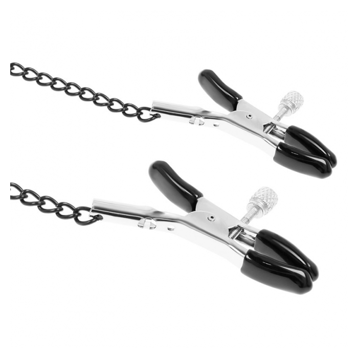 FETISH SUBMISSIVE RING GAG WITH NIPPLE CLAMPS