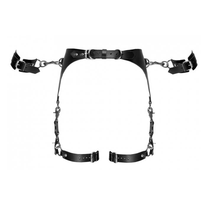 LIGUERO DE CUERO CON ESPOSAS DE ZADO