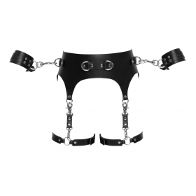 LIGUERO DE CUERO CON ESPOSAS DE ZADO