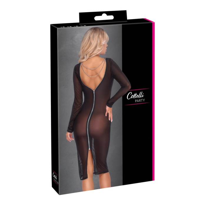 VESTIDO LARGO TRANSPARENTE COTELLI-2718480