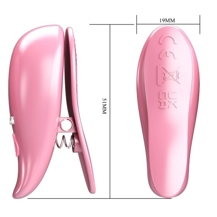 PRETTY LOVE - CAYLEY PINZAS PARA PEZONES 10 VIBRACIONES CONTROL REMOTO