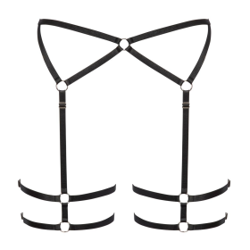 COTELLI LINGERIE 2340577- LIGUERO NEGRO DE TIRAS.