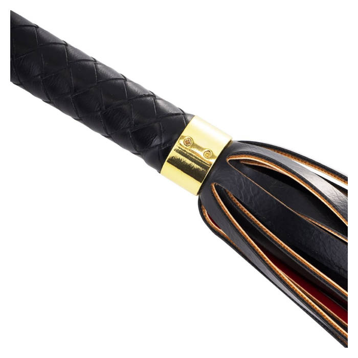 Sevanda Red & Black Braided Tail Flogger